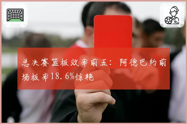 总决赛篮板效率前五：阿德巴约前场板率18.6%惊艳